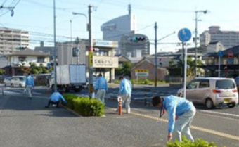 大分市田室町での清掃活動