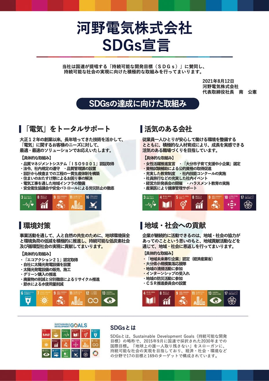 SDG'sの取り組み