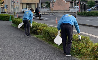 大分市田室町での清掃活動